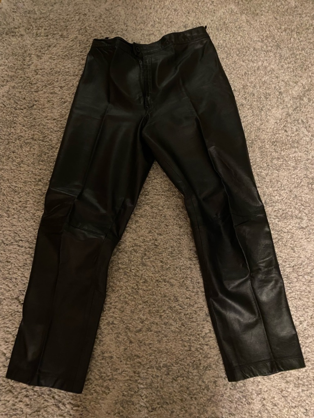 Macro Maroni Leather Vintage 80s black leather Pants